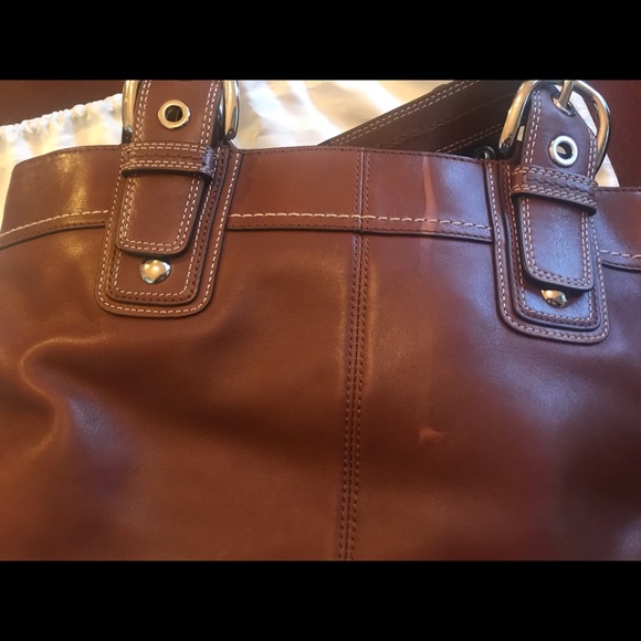 Brown Leather Coach Shoulder Bag - Picture 5 of 8